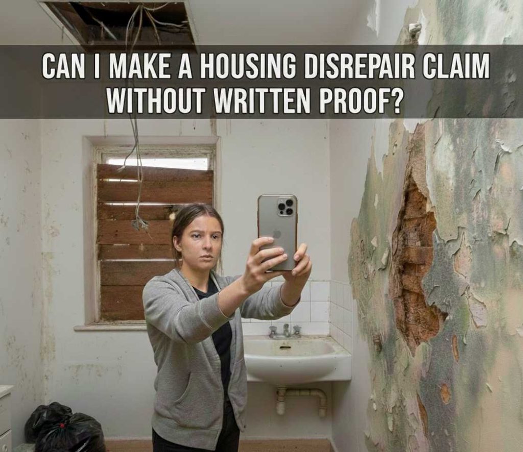 Can I Make a Housing Disrepair Claim Without Written Proof